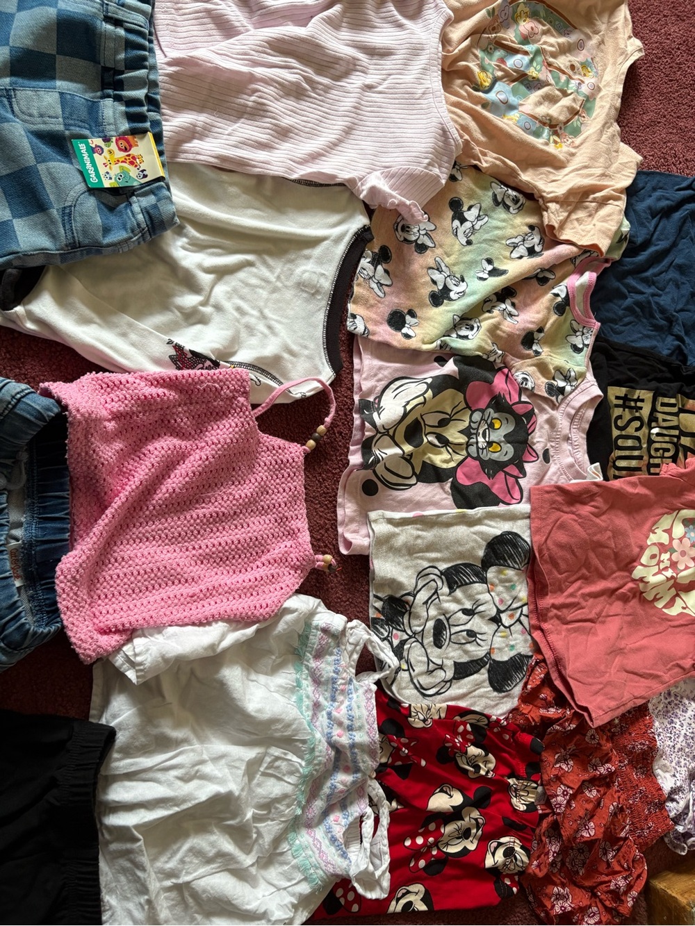 Disney Pink Minnie Mouse Graphic Tank Top for Kids